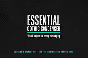 Essential Gothic Condensed, a Sans Serif Font by JaninaA (Thumbnail 1 of 10)