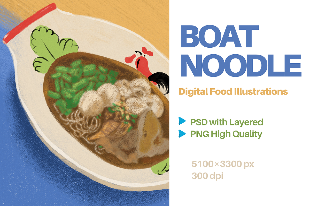 Boat Noodle, a Food Illustration by AMMi (Photo 1 of 2)