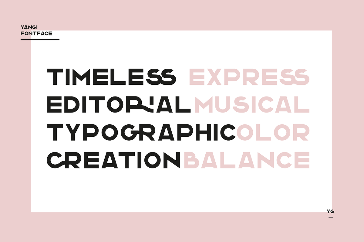 Yangi - Fontface preview 8