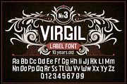 Vintage otf font Virgil, a Symbol Font by Fractal fonts & graphics (Thumbnail 1 of 3)