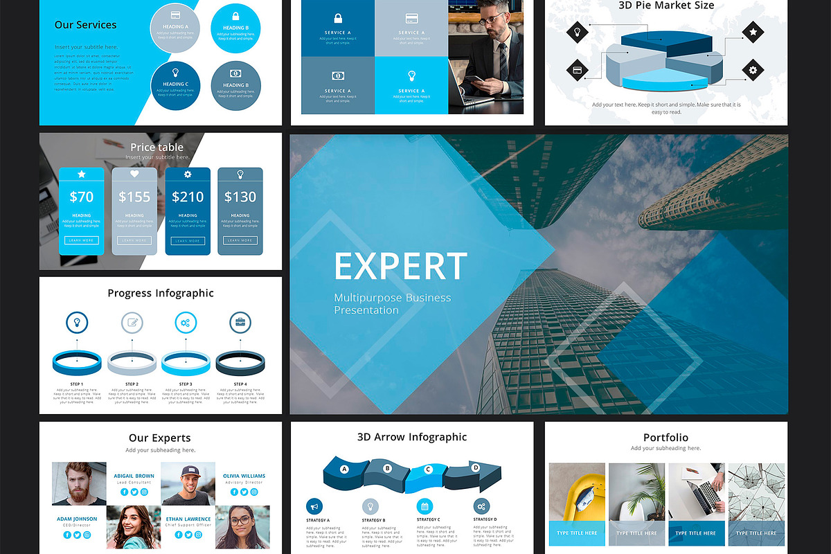 Expert Business Slides PPTX, a Presentation Template by MotoCMS (Photo 1 of 4)