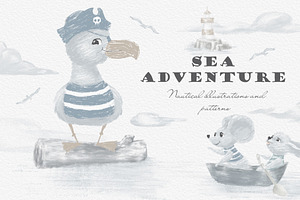 Sea adventure. Little sailors