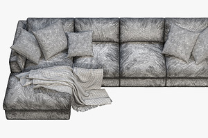 Modena Taper Chaise Sofa 3d Model