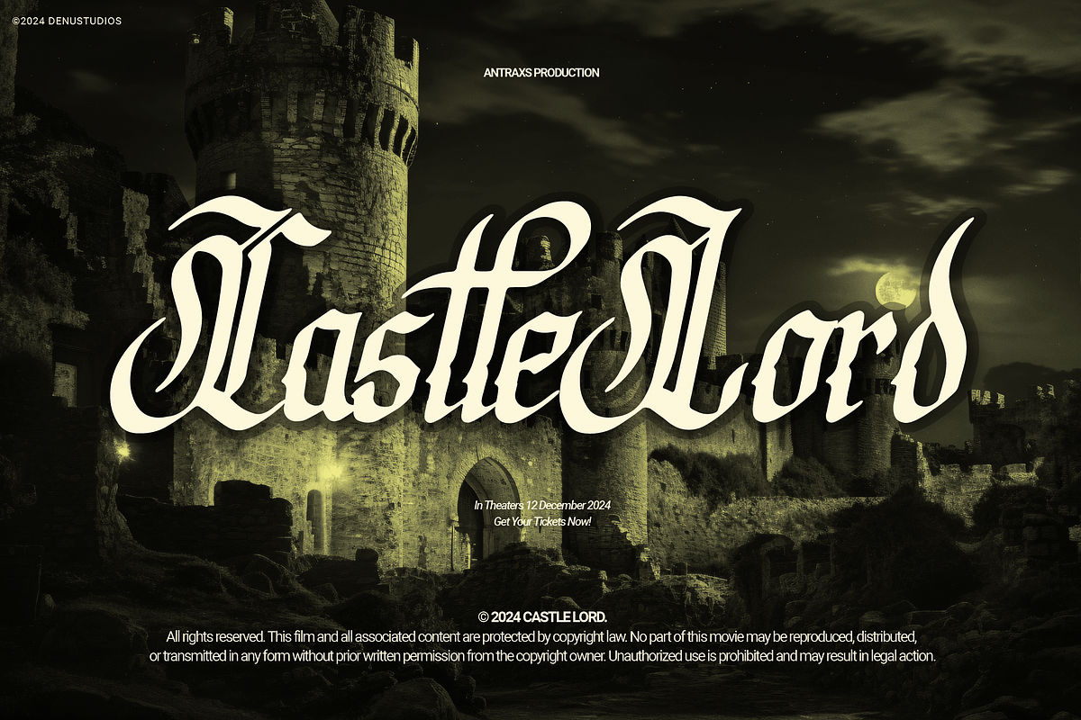 Syclone | Blackletter Typeface, a Blackletter Font by Denustudios (Photo 6 of 12)