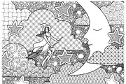 14 Halloween coloring pages, an Animal Illustration by Somjai King (Thumbnail 13 of 15)