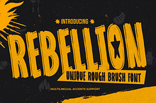 REBELLION - Unique Rough Brush Font