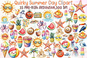 Quirky Summer Day Clipart, an Illustration by Sublimation Artist (Thumbnail 1 of 6)