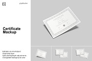 Paper Certificate Mockup, a Stationery Template by Graphiculon (Thumbnail 1 of 11)