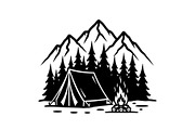 50 Camping Mountain Vector Bundle, an Illustration by jahid234 (Thumbnail 7 of 51)