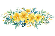 Sunny Yellow Floral Set, an Illustration by Designs_River (Thumbnail 4 of 11)