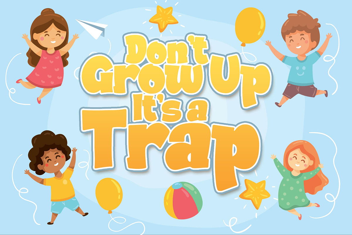 Happy Kiddy - a Playful Font, a Font by Blankids Studio (Photo 3 of 8)