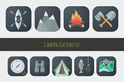 Flat Camping Icons Set, an Icon by Alex Serada (Thumbnail 3 of 3)