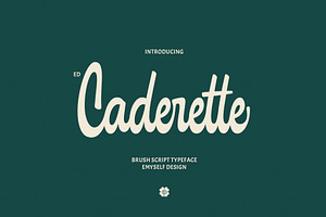 ED Caderette, a Script Font by Emyself Design