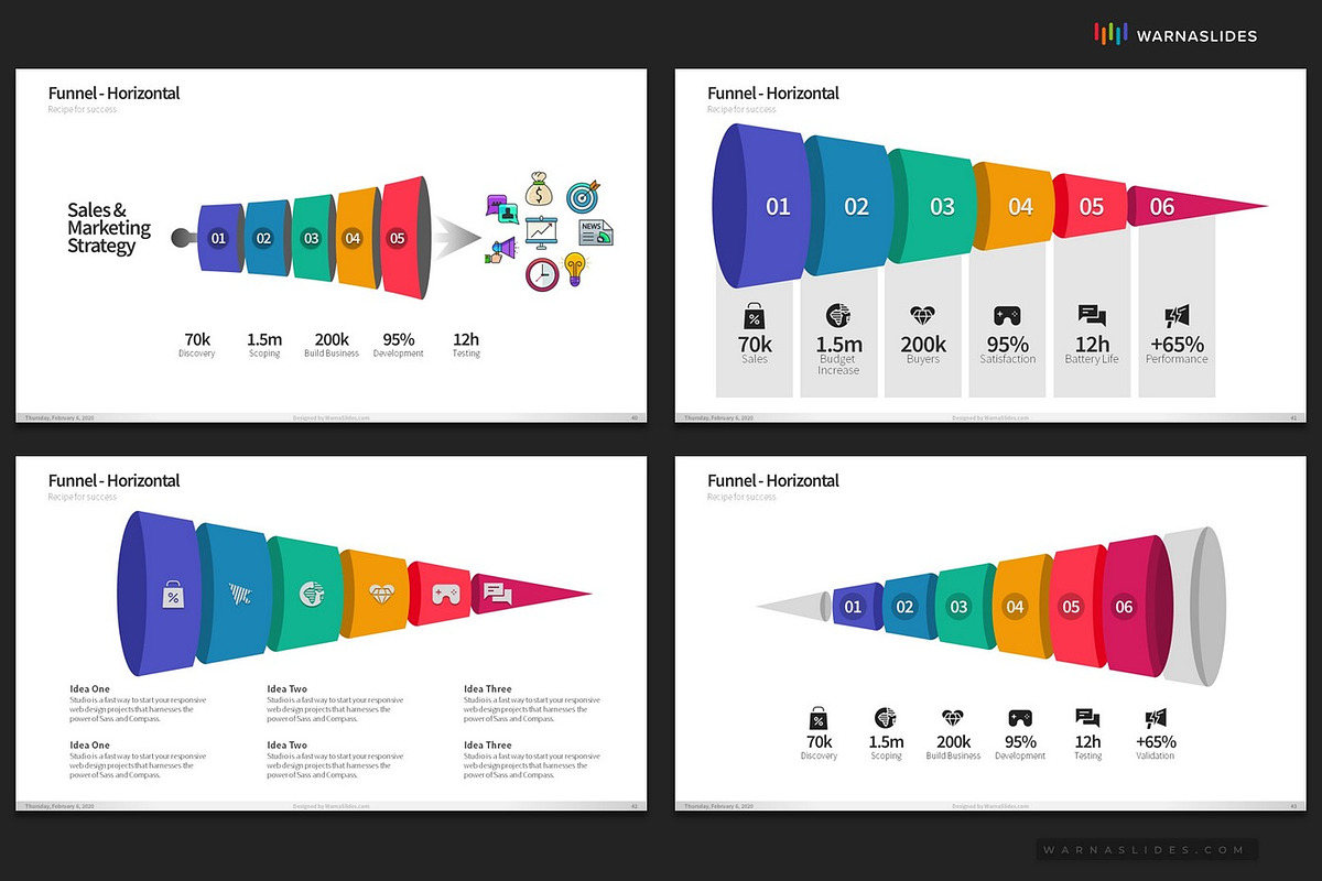 Funnel Diagram PowerPoint Templates, a Presentation Template by Warna Works (Photo 10 of 26)