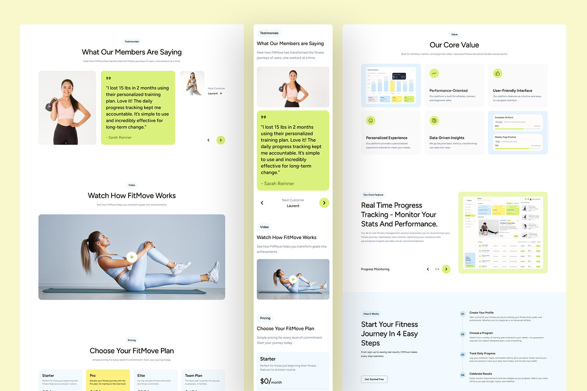 Fitness SaaS Website UI Figma, an UI Kit Template by peterdraw (Photo 6 of 7)