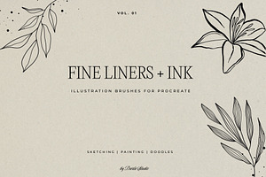 Fine Liners Procreate Brushes Ink