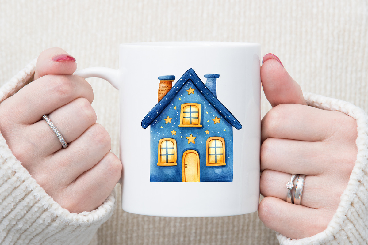 Christmas House Sublimation Clipart, an Illustration by Sublimation Artist (Photo 5 of 6)