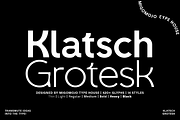 Klatsch Grotesk - Font Family, a Sans Serif Font by Migomojo Type House (Thumbnail 1 of 12)