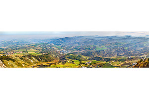 Panorama of san marino and italy from monte titano containing marino, san, a Nature Photo by Leonid Andronov