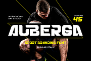 Auberga - Sport Branding Font, a Sans Serif Font by Say Studio (Thumbnail 1 of 11)