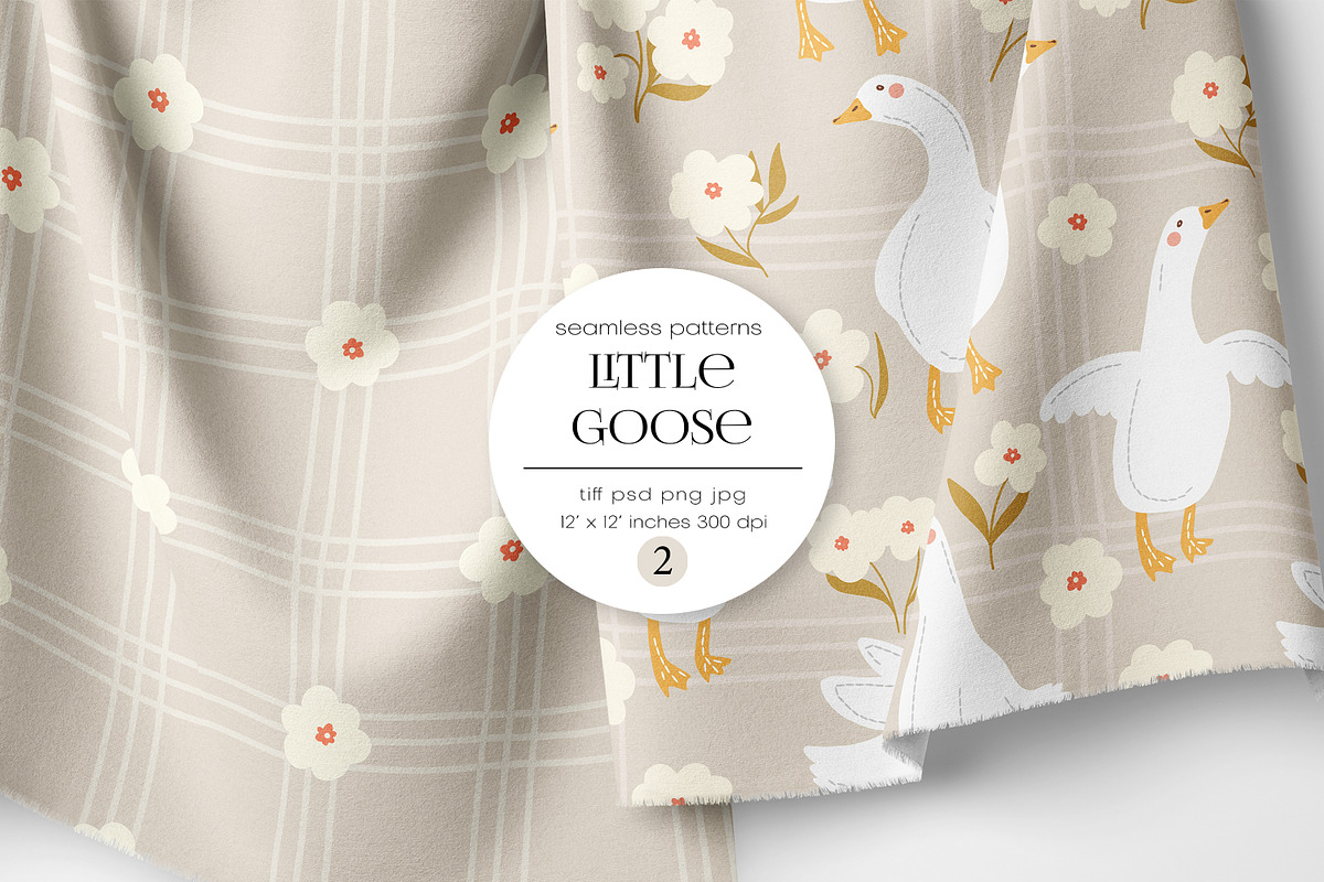 Little Goose – Pattern Collection, a Pattern Graphic by PROTEA Watercolor Studio (Photo 1 of 6)