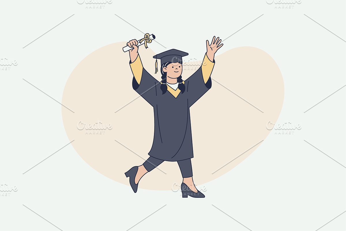 Student Graduation Illustration, an Object Graphic by Jump Studio (Photo 4 of 14)