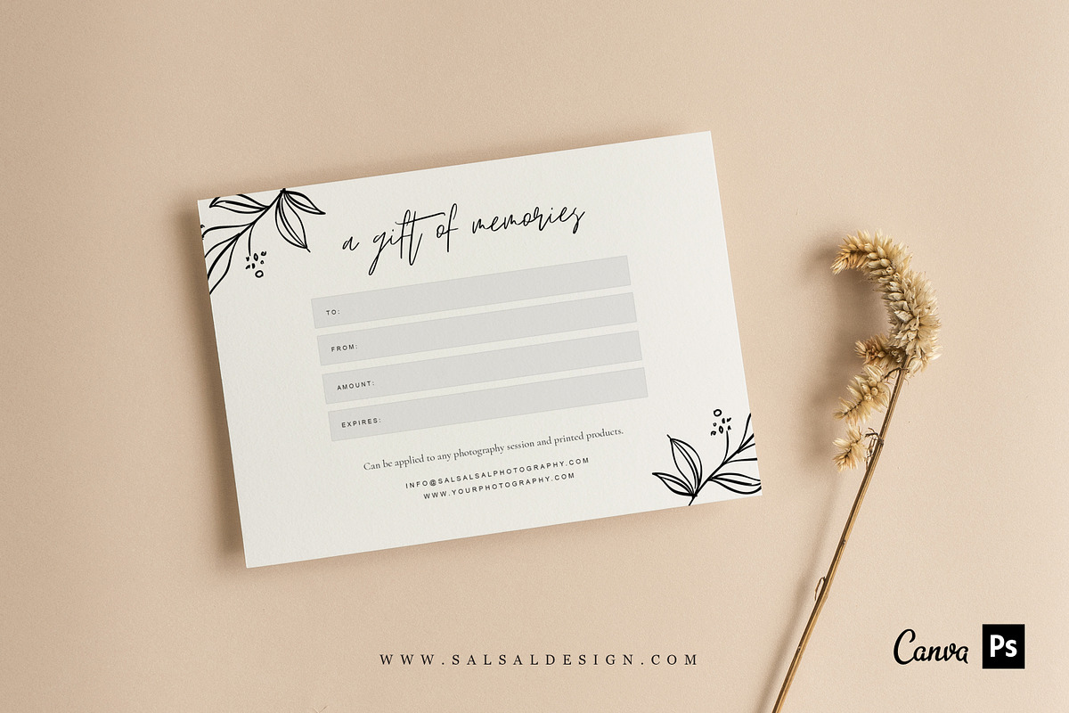 Photographer Gift Certificates GC045, a Card Template by Salsal Design (Photo 3 of 5)