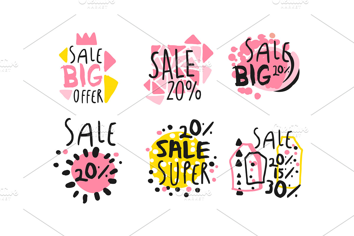 Sale Labels and Badges Design, an Object Illustration by TopVectors