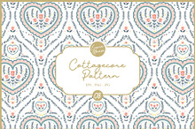 Cottagecore Pattern 8 Romantic Heart by  in Graphics