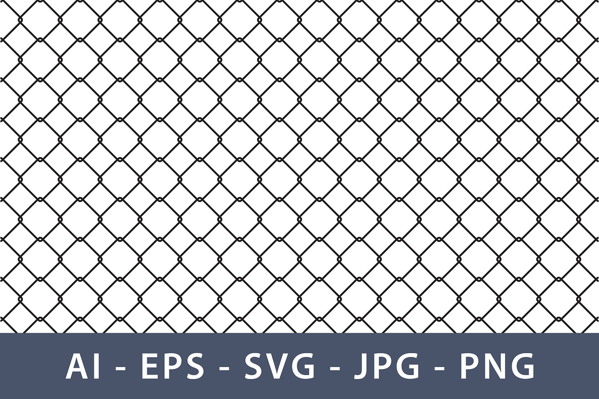 Seamless chain link fence pattern, a Pattern Graphic by Saba Vector