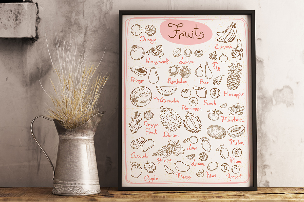 Fruits - Design Set, a Food Illustration by Baksiabat (Photo 3 of 3)