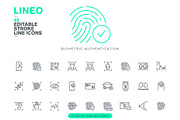 LINEO - 45 BIOMETRIC ICONS, an Outline Icon by sharpnose (Thumbnail 2 of 6)