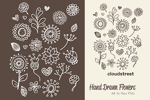 Hand Drawn Flowers Clipart