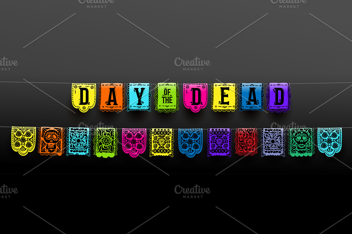 Mexican set for Day of the Dead., a Flyer Template by Vector photo shop (Photo 2 of 5)