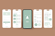 Mobile App Wireframe UI UX Design, a Wireframe Template by MightyDesign (Thumbnail 1 of 6)