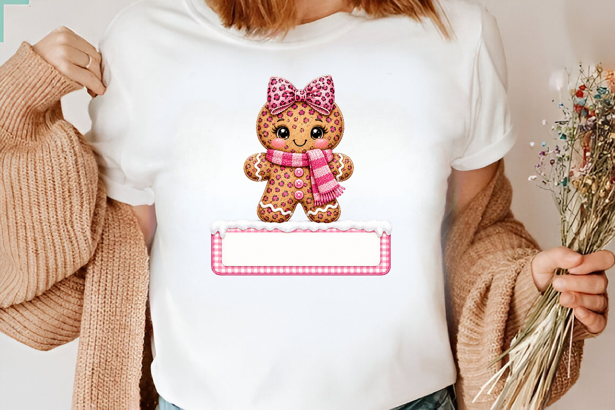 Gingerbread Girl Christmas Custom, a Seasonal Illustration by CraftArtStudio (Photo 3 of 4)