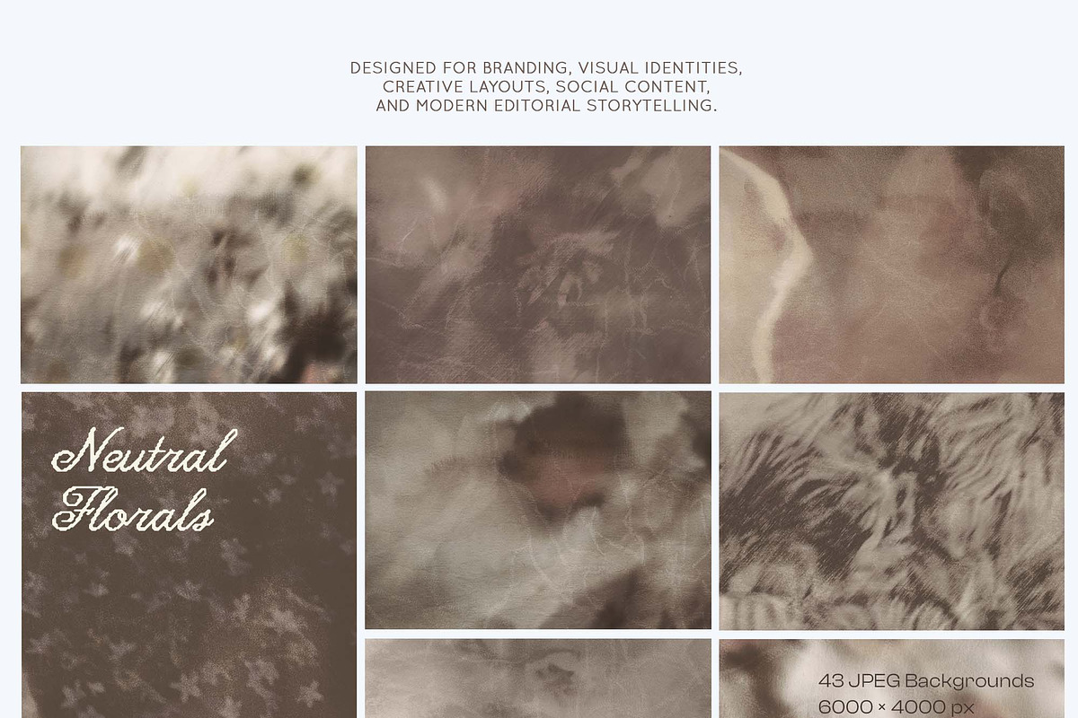Neutral Florals textured backgrounds, a Background Graphic by DigARTbyHavroshka (Photo 10 of 13)