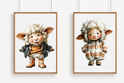 Watercolor Funny Sheep Clipart, an Illustration by Libby Wishes (Thumbnail 3 of 7)