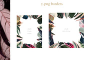 Pink tropical frames and patterns, an Illustration by marie dricot (Thumbnail 8 of 15)