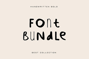 Handwritten bold fonts bundle