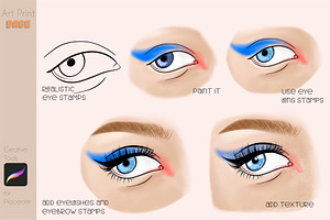 Realistic Eye Stamp Portrait Make Up