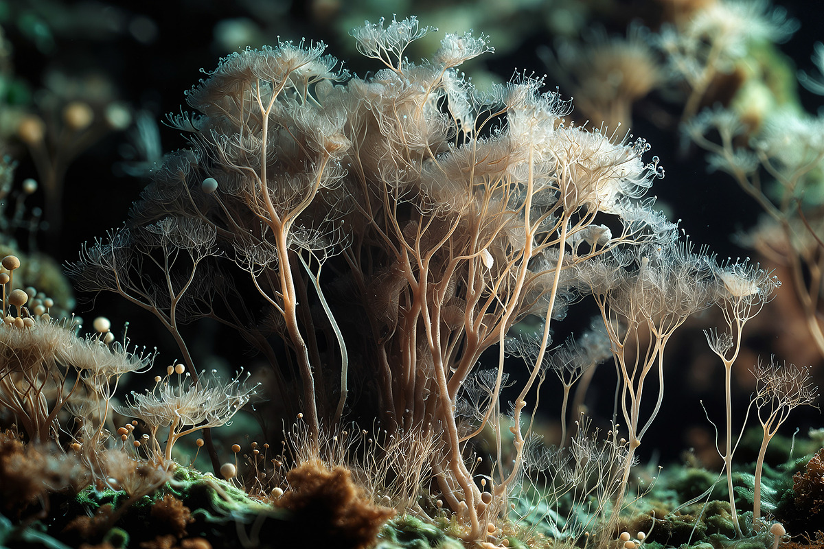 72 Microscopic Fungi Backgrounds, a Background Graphic by h.utomo (Photo 47 of 72)