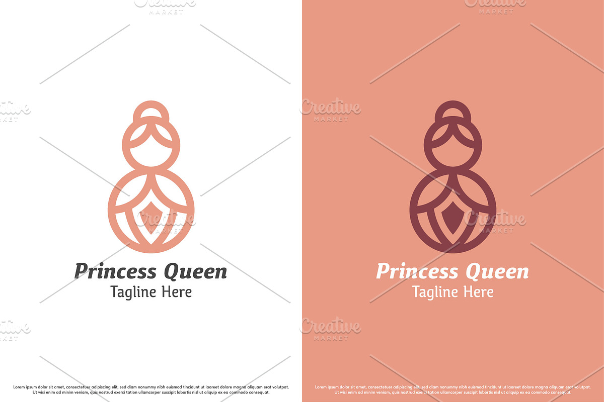 Cute Queen Logo Design Template, a Branding & Logo Template by Morvana Crew (Photo 1 of 2)
