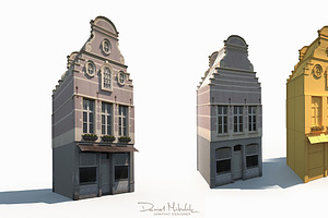 Building Facade 183 Low Poly