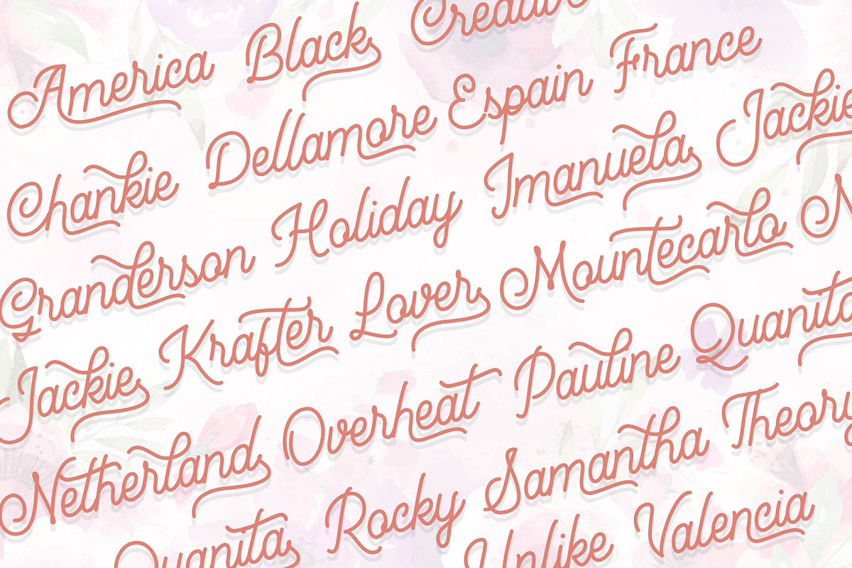 Mountecarlo-Beautiful Monoline preview 3