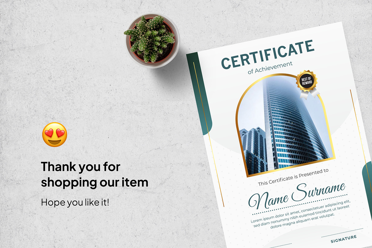 Certificate Template, a Stationery Template by Panen Creative (Photo 3 of 3)