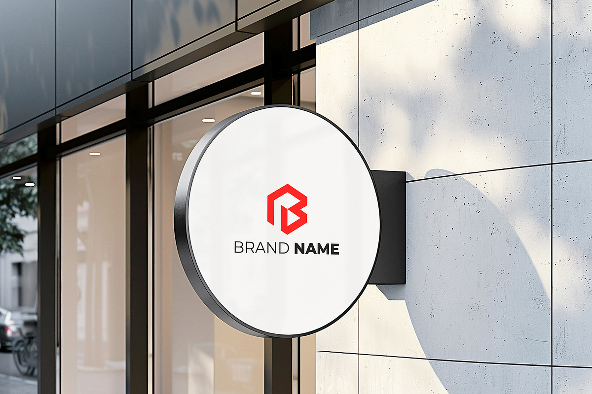 Modern Red Geometric B Letter Logo, a Branding & Logo Template by HueNestify (Photo 3 of 3)