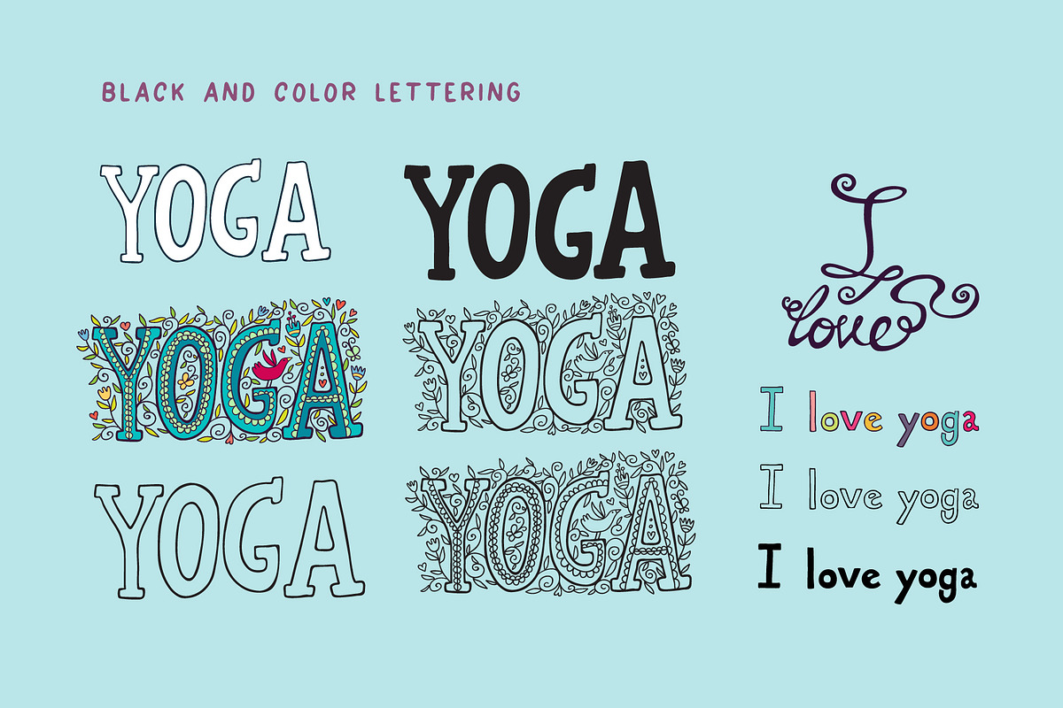 Yoga Meditating Girl, a Healthcare Illustration by Apolinarias Art (Photo 8 of 11)