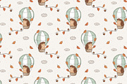 Hedgehog and air balloon, a Pattern Graphic by Olena Kuznietsova (Thumbnail 9 of 10)