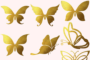 Butterflies Silhouette Clipart